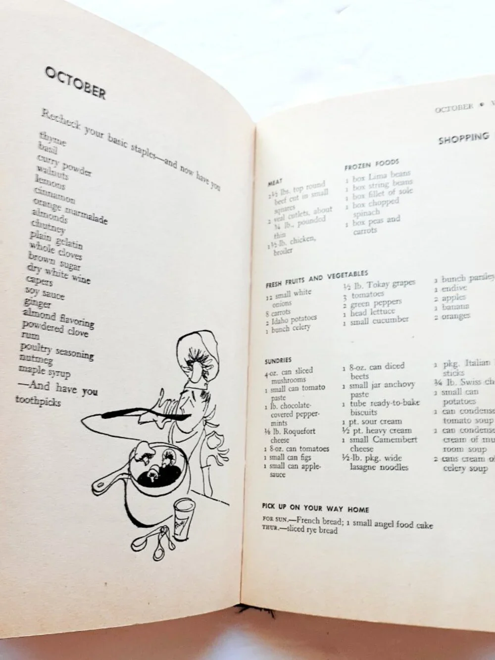 Vintage 50s Glamour Magazine After Five Cookbook